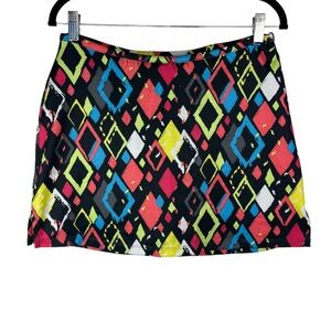 Pro Tour Womens Athletic Golf Tennis Skirt Sz Small Abstract Geometric Print